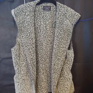 Green sherpa vest